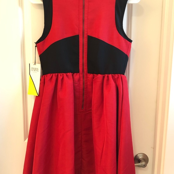 Prabal Gurung Red Dress with Pockets - Picture 2 of 5